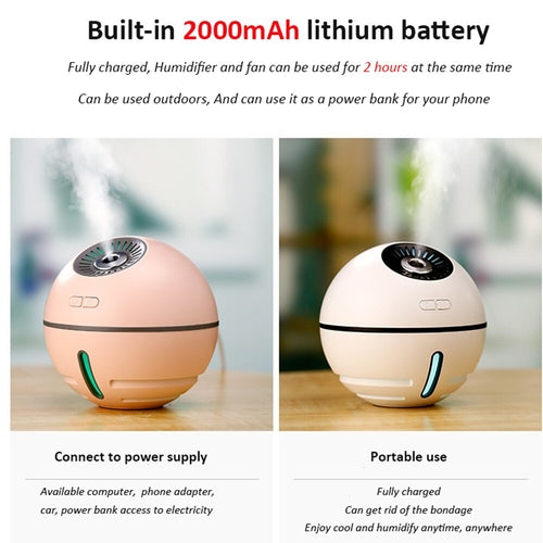 300ml Ultrasonic Air Humidifier 2000mAh Battery