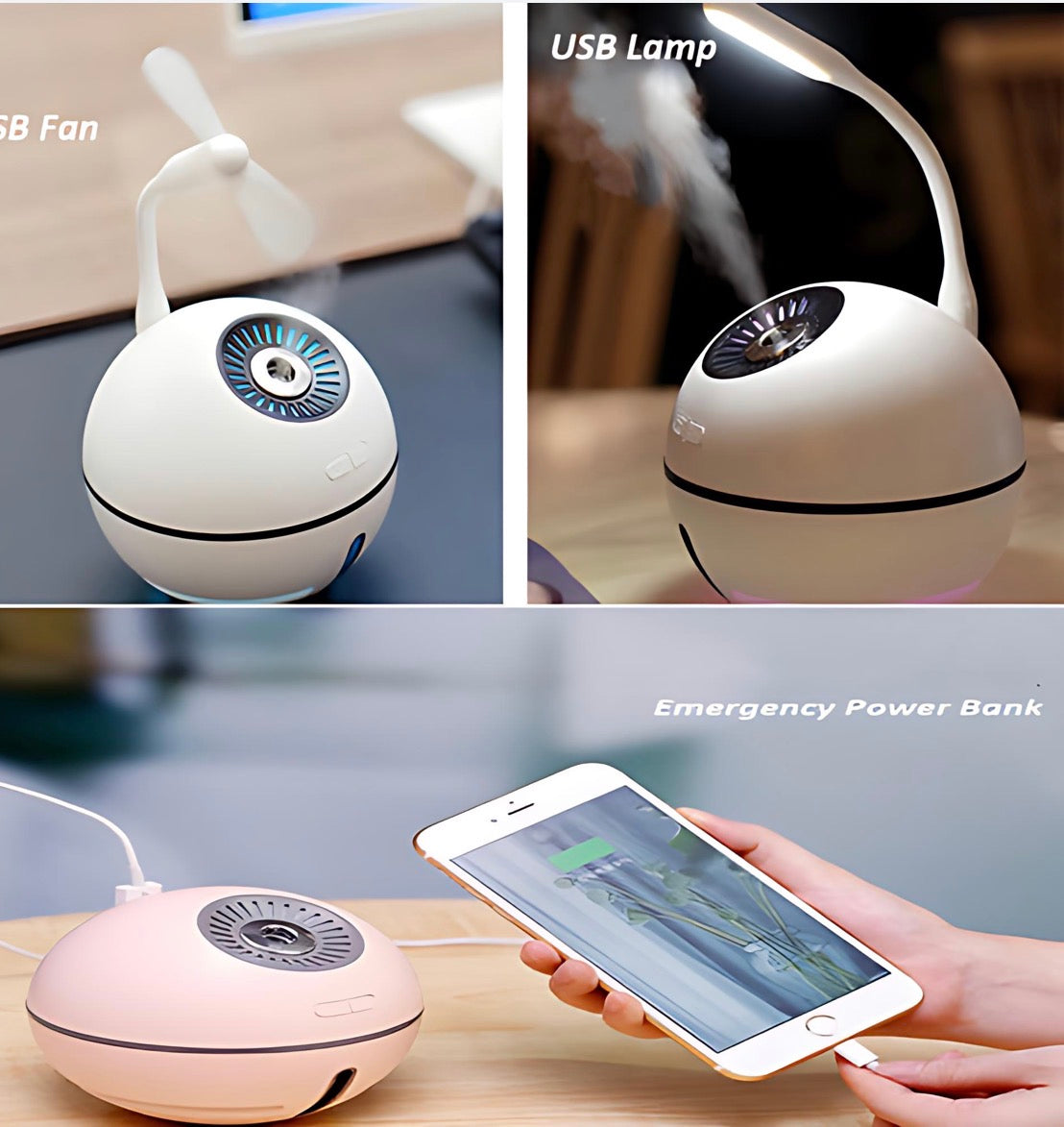 300ml Ultrasonic Air Humidifier 2000mAh Battery